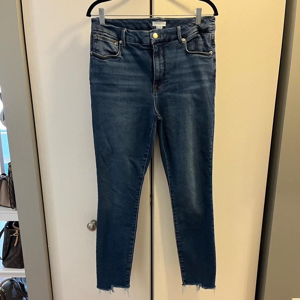 Like New Good American Good Legs Jeans in Indigo, Size 30